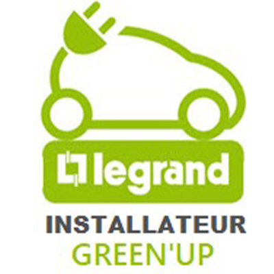 logo. legrand installateur green up